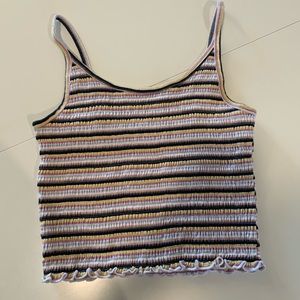 Striped cropped tank